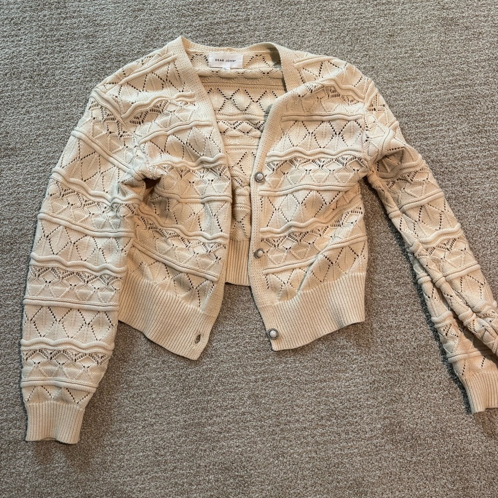 Dear John Beige Knit Sweater